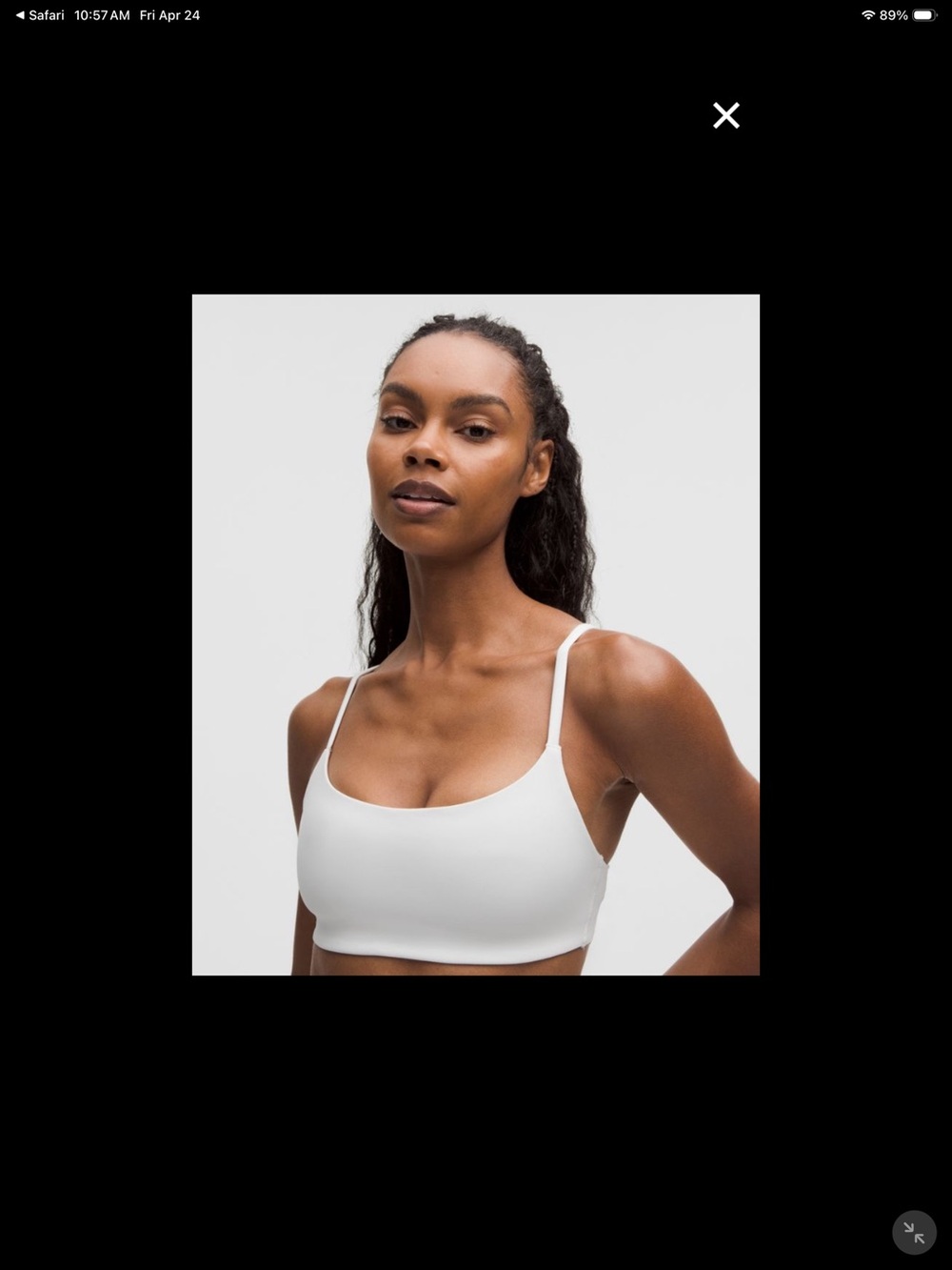 Lululemon Wunder Train Strappy Racer Bra — white NWT 6 - Picture 2 of 6